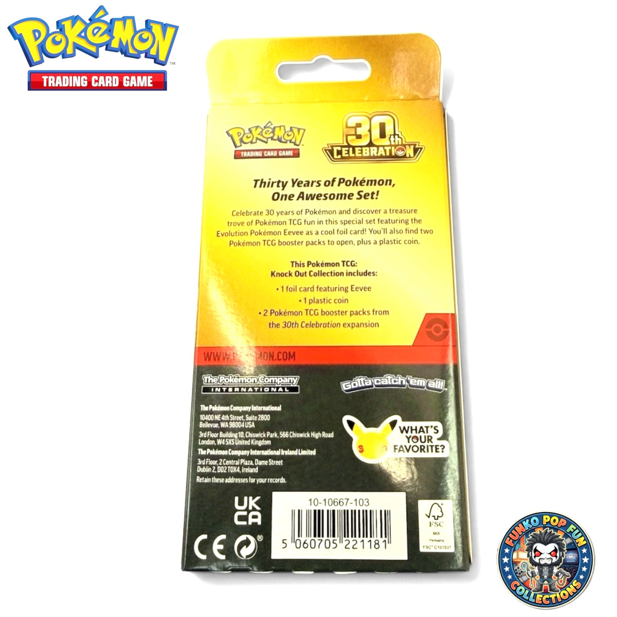 Pokémon Trading Card Game: 30th Celebration Knock Out Collection box.