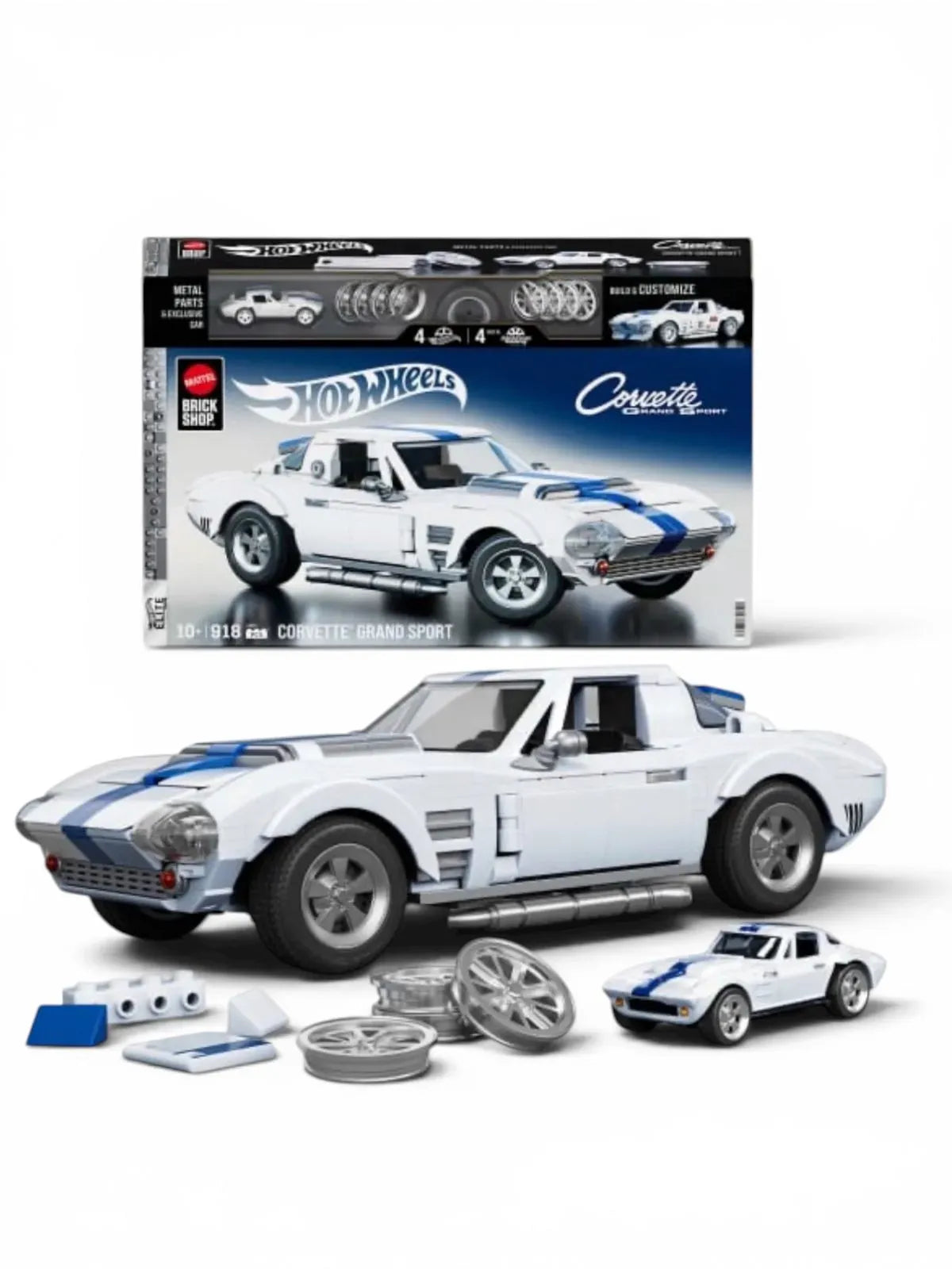 MATTEL HOT WHEELS BRICK SHOP ELITE SERIES - CORVETTE GRAND SPORT NEW