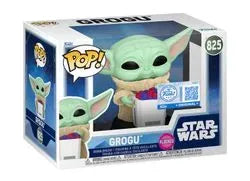 FUNKO POP! STAR WARS EXCLUSIVE GROGU WITH SNACK (FLOCKED)   825