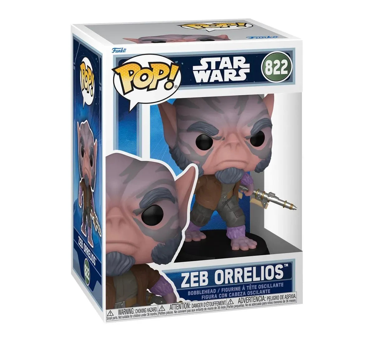 FUNKO POP! STAR WARS ZEB ORRELIOS WITH RIFLE 822
