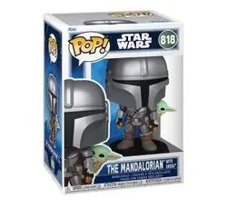 FUNKO POP! THE MANDALORIAN WITH GROGU (ON BACK) 818
