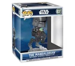 FUNKO POP! STAR WARS DELUXE RIDES THE MANDALORIAN WITH GROGU IN IMPERIAL REMNANT AT-RT 837