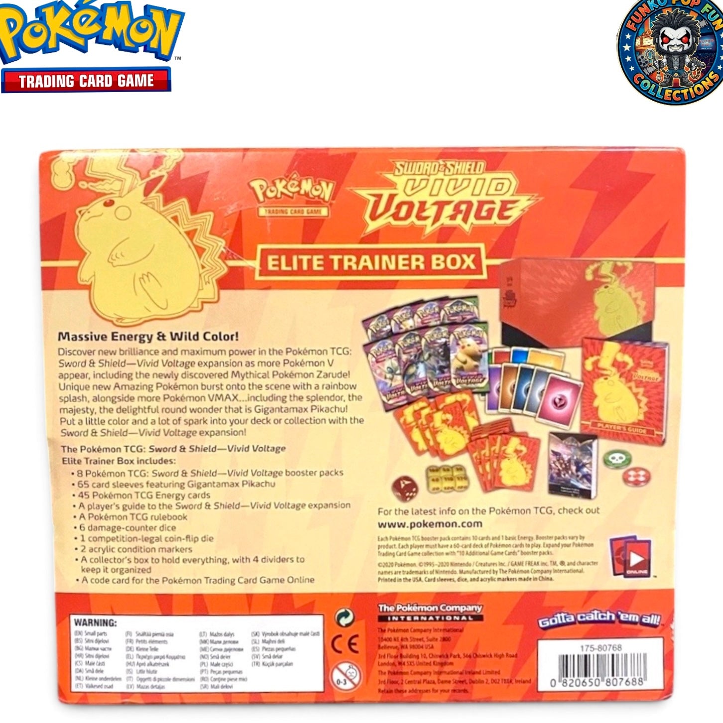 Pokemon TCG Sword & Shield Vivid Voltage 2020 Elite ETB Trainer Box.