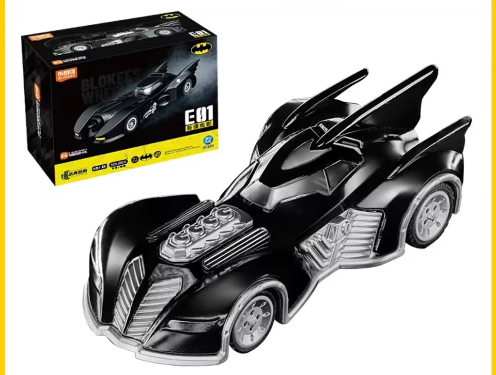 Blokees Wheels E01 DC Batman Car Gotham Shadow Batmobile BlindBox 1:64 Model Kit.