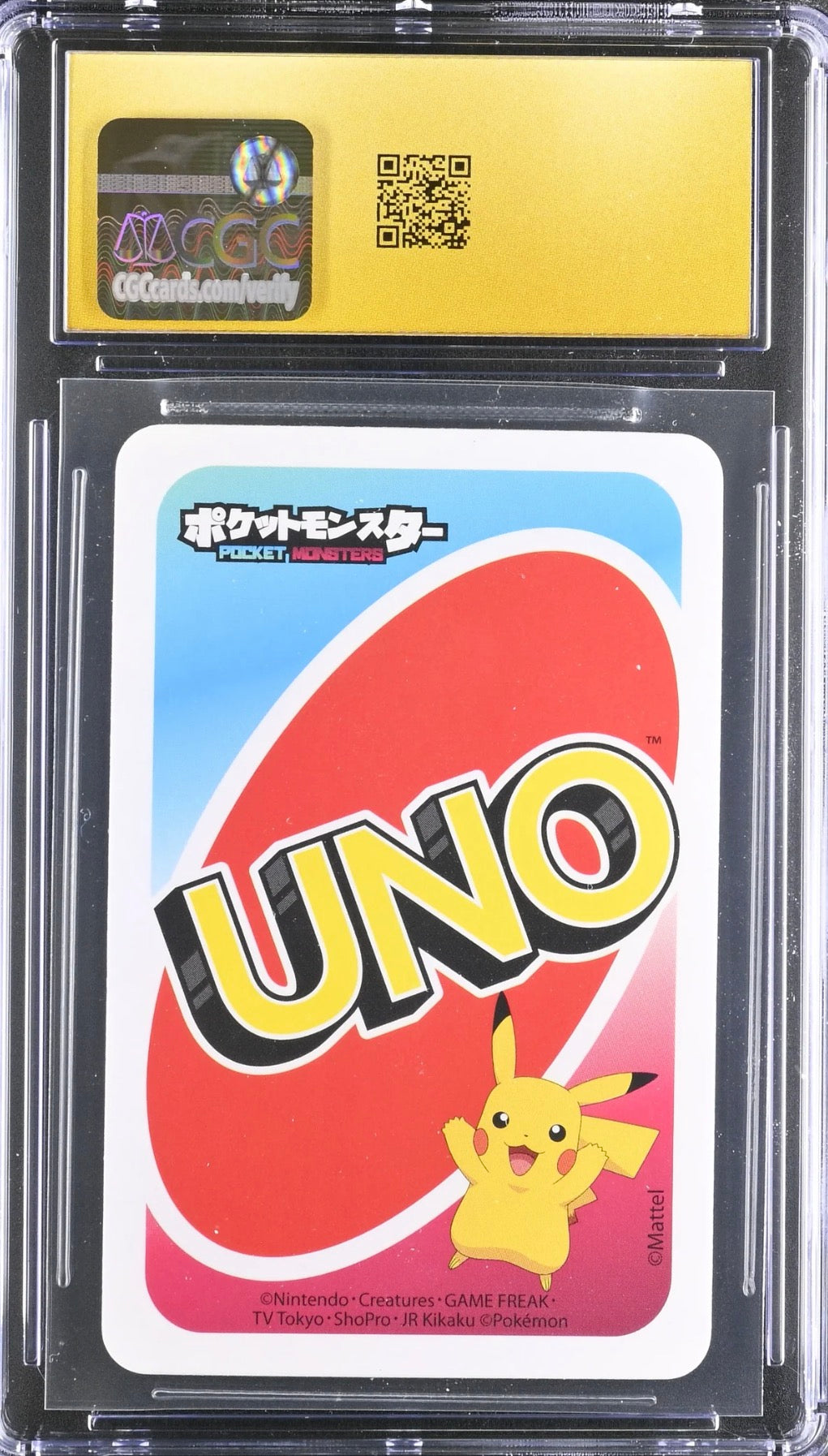 Pokemon Nintendo Very Rare Game Freak UNO - 0 Yellow CGC Pristine 10 Card.