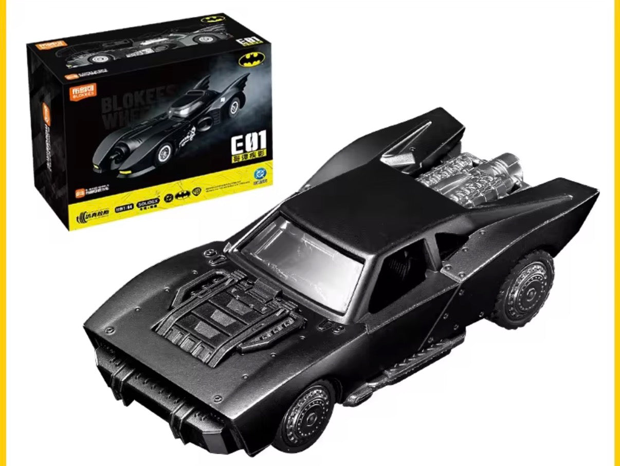 Blokees Wheels E01 DC Batman Car Gotham Shadow Batmobile BlindBox 1:64 Model Kit.