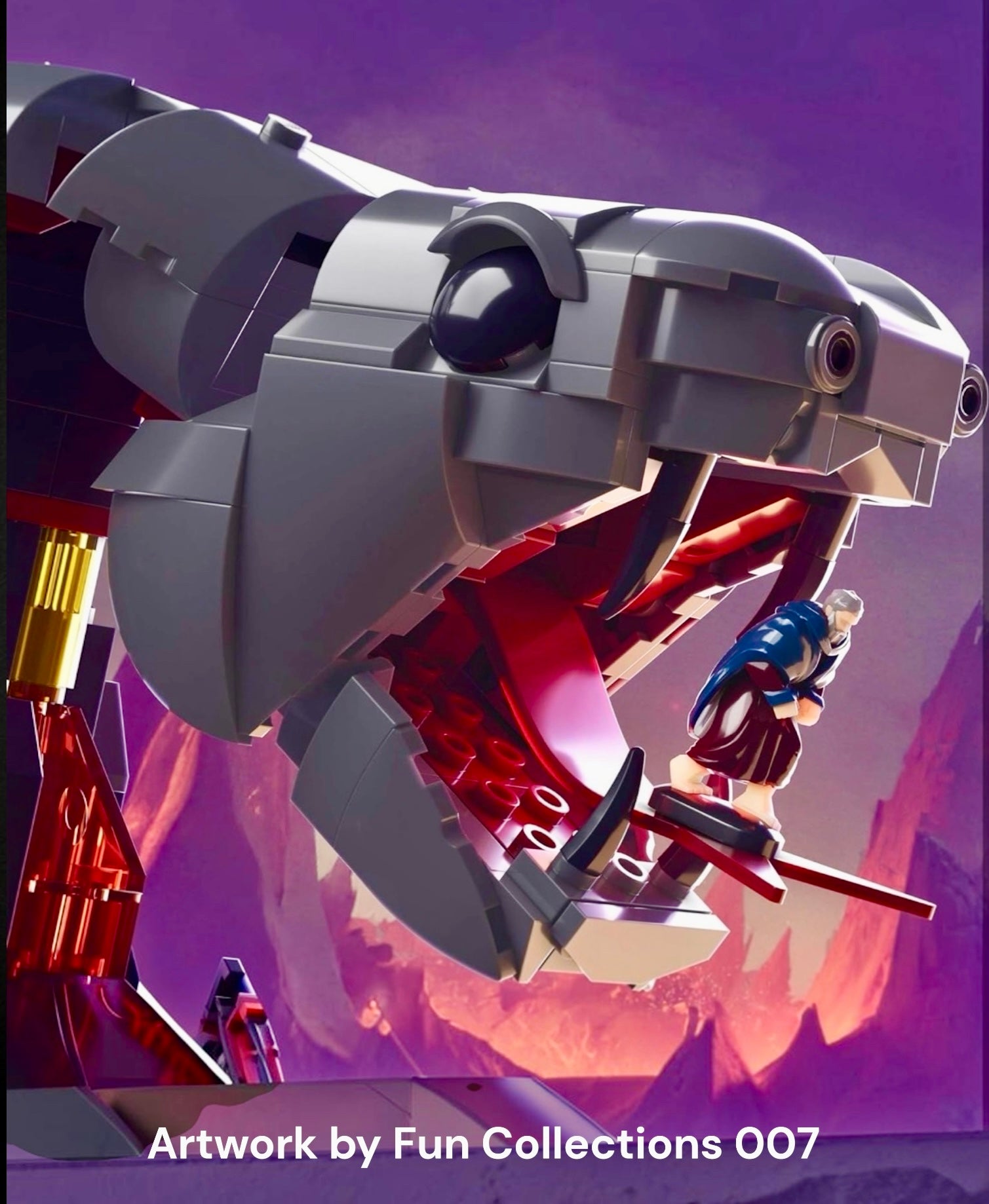 Masters of the Universe Mattel Brick Shop Construction Set Snake Mountain.