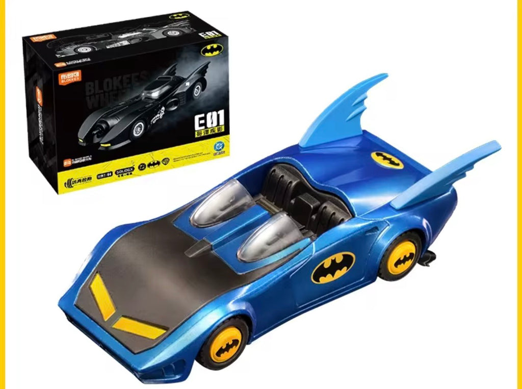 Blokees Wheels E01 DC Batman Car Gotham Shadow Batmobile BlindBox 1:64 Model Kit.
