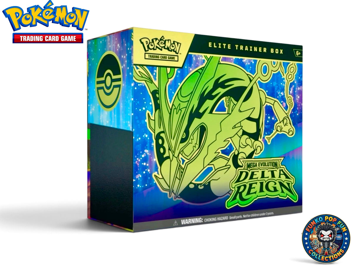 PRE-ORDER Pokémon TCG: Mega Evolution - Delta Reign Elite Trainer Box. Due in Stock 06/11/26.