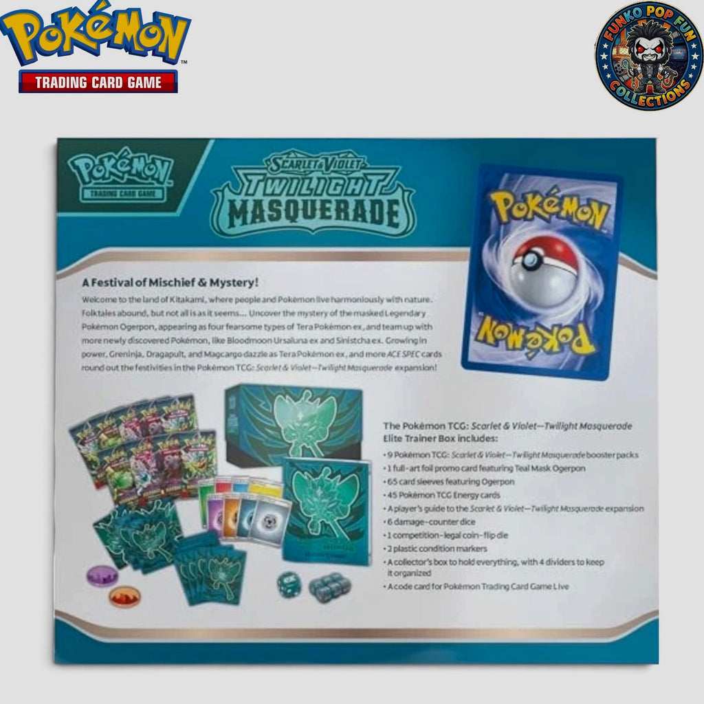 Pokémon TCG Scarlet & Violet 6 - Twilight Masquerade Elite Trainer Box.