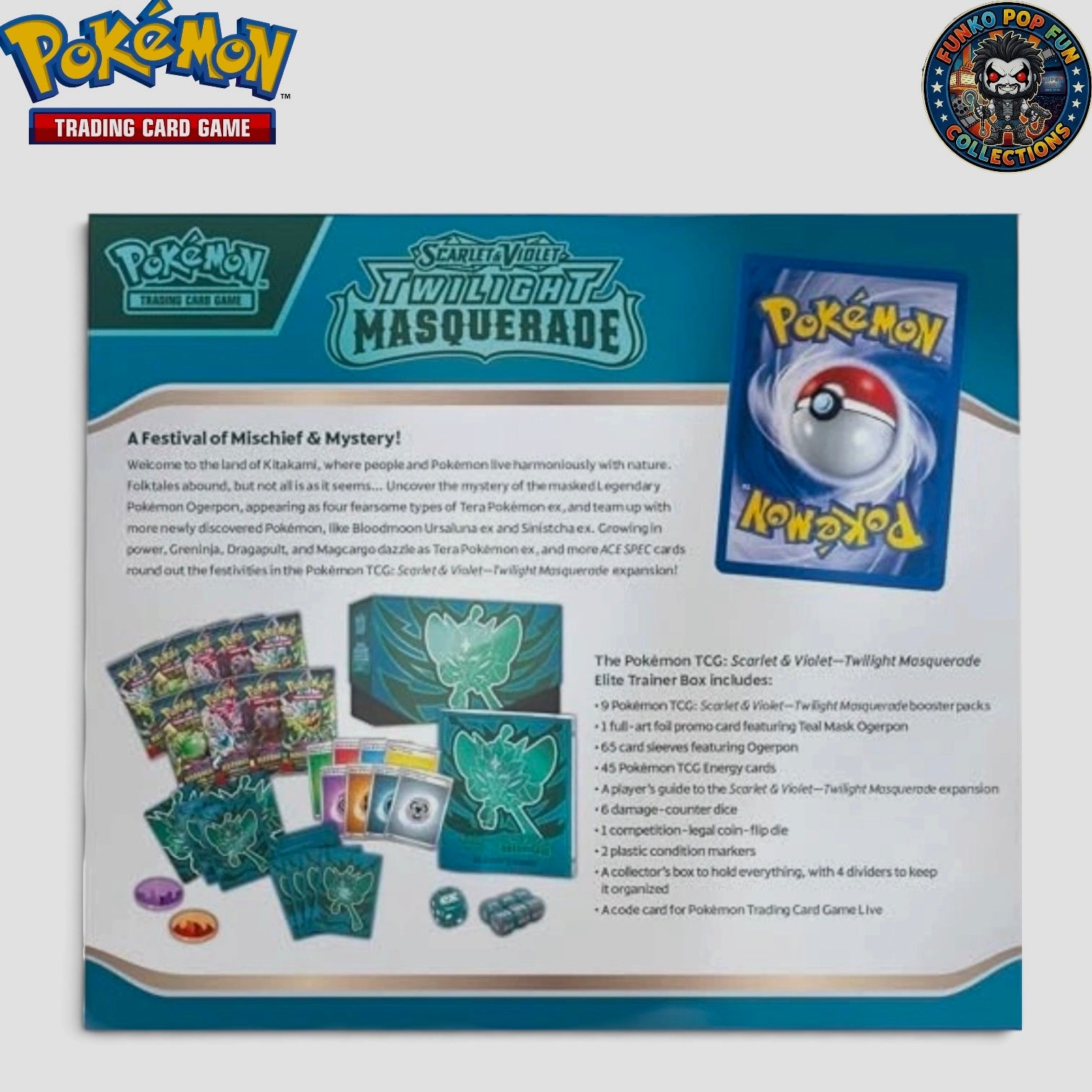 Pokémon TCG Scarlet & Violet 6 - Twilight Masquerade Elite Trainer Box.