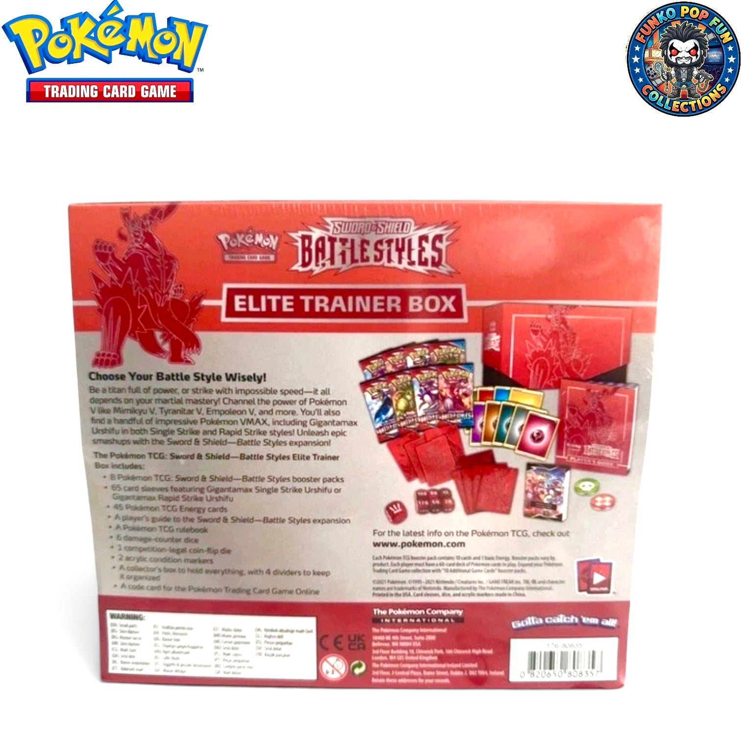 Pokémon Sword and Shield Battle Styles Elite Trainer Box ETB                Red New Sealed.