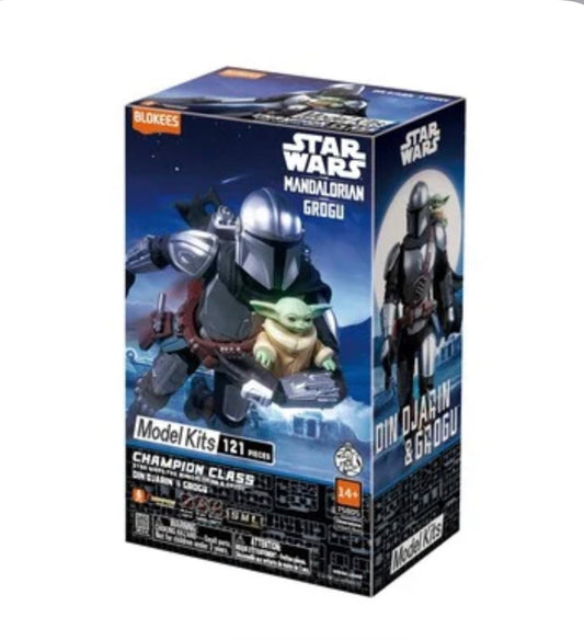 New Season Blokees Star Wars The Mandalorian Champion Class 05 Din Djarin & Grogu Model Kit.
