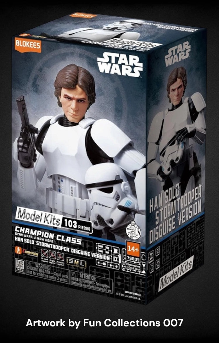 New Star Wars Blokee Hans Solo Model Figure.