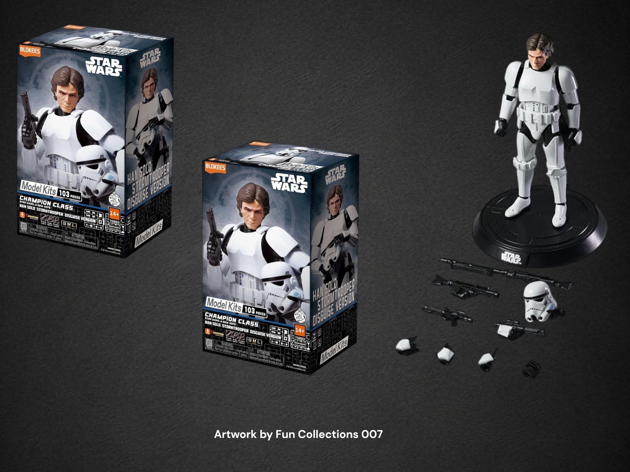 New Star Wars Blokee Hans Solo Model Figure.