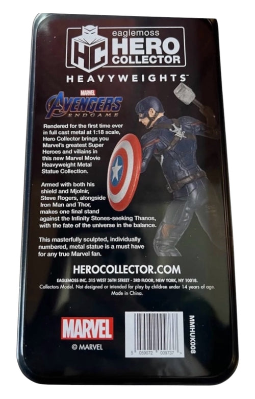Eaglemoss Hero Collector Heavyweights Marvel Avengers Endgame Captain America Metal Statue.