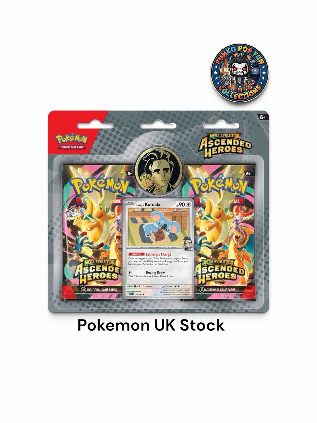 Pokemon TCG Mega Evolution-Ascended Heroes Larry's Komala Booster Packs.