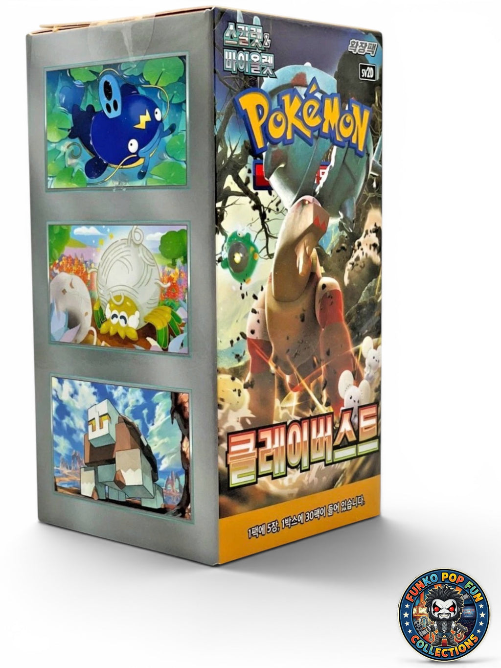 Pokemon Clay Burst Booster Box Korean SV2D Scarlet Violet Factory Sealed TCG 100% Genuine.