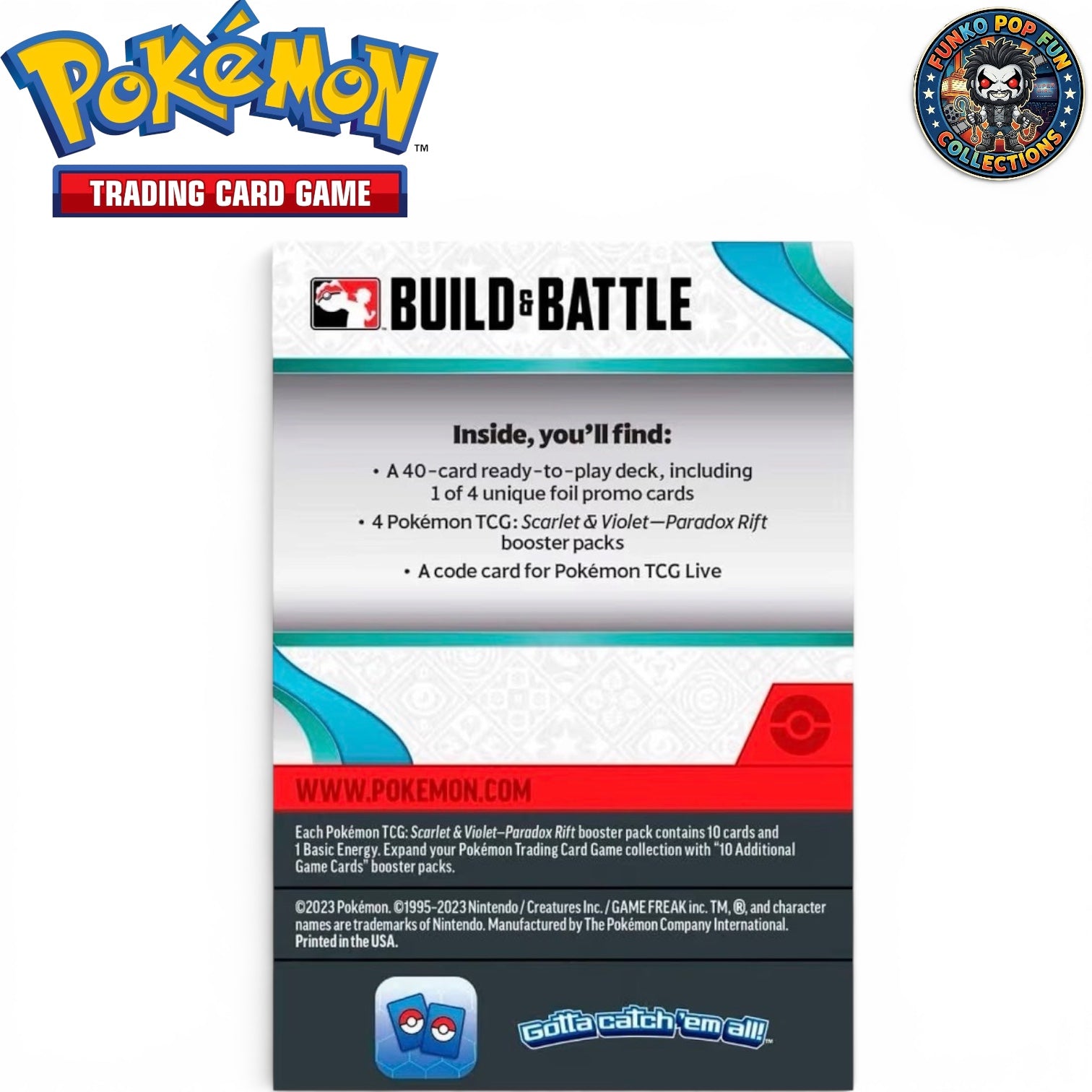 Pokemon: Scarlet & Violet 4: Paradox Rift Booster Build & Battle Box.