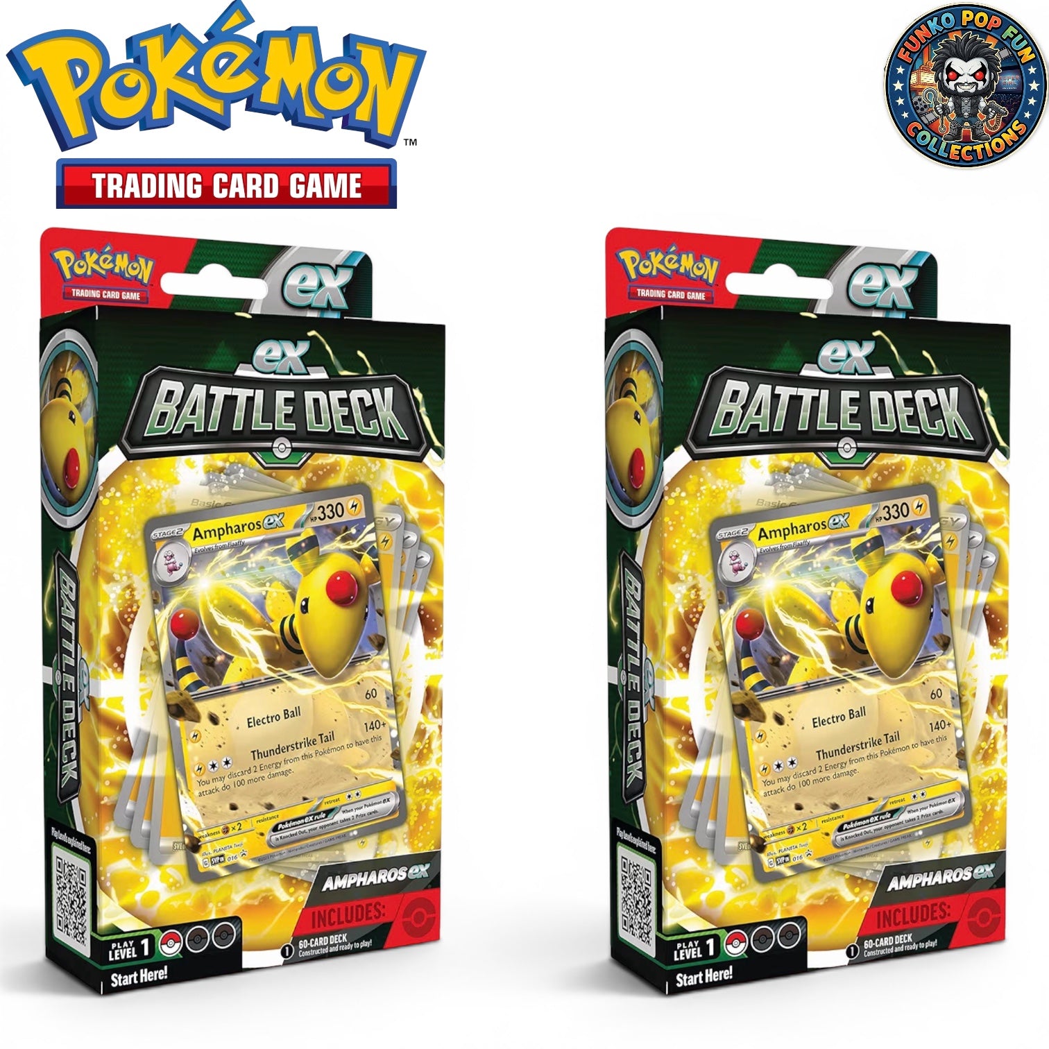 Pokémon TCG: Ampharos ex Battle Deck Ready-to-Play 60-Card Deck.