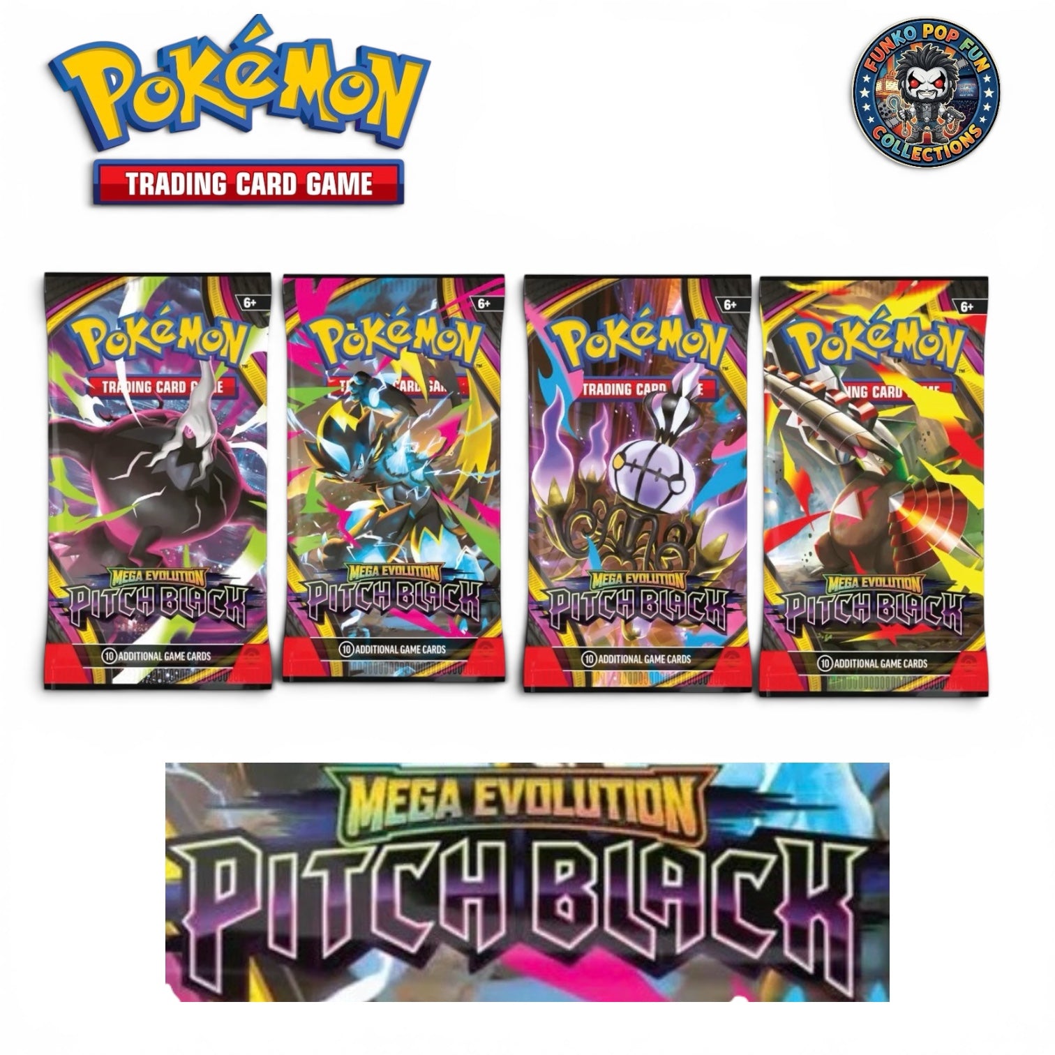 Exclusive Ultra Pro - Pokemon - Mega Evolution - Pitch Black - 9 Pocket Portfolio + 2 Booster Packs.