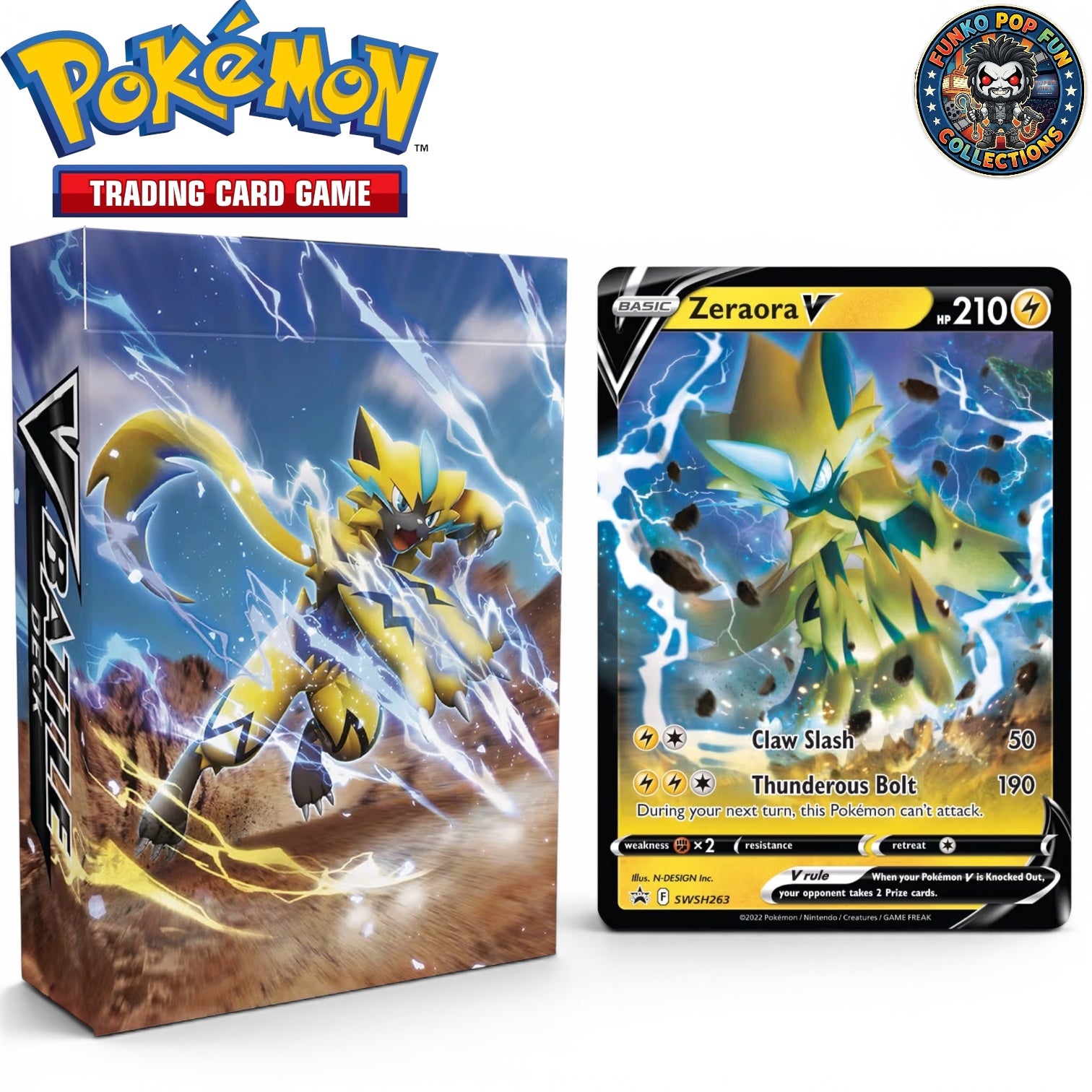 Pokémon TCG: Zeraora V Battle Deck 60 cards, Ready to Play.