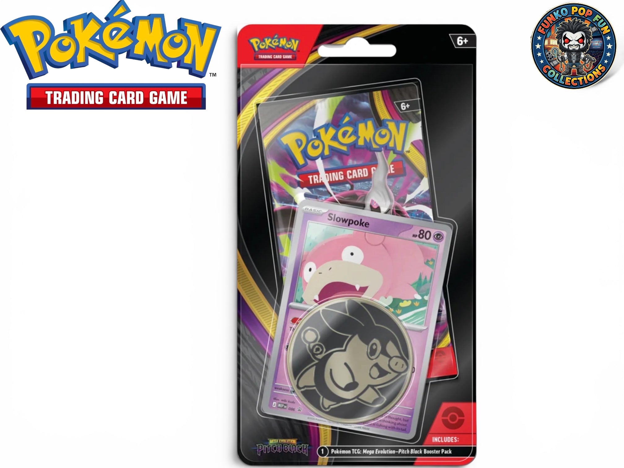 Pokemon Mega Evolution Pitch Black Checklane Blister Slowpoke.