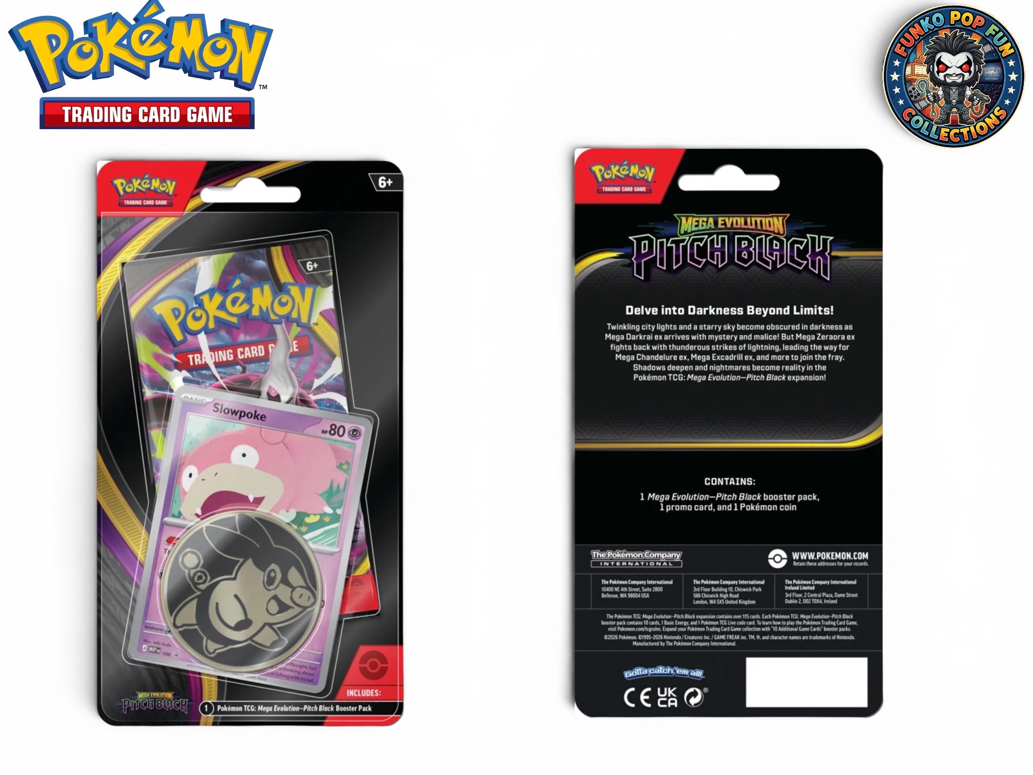 Pokemon Mega Evolution Pitch Black Checklane Blister Slowpoke.