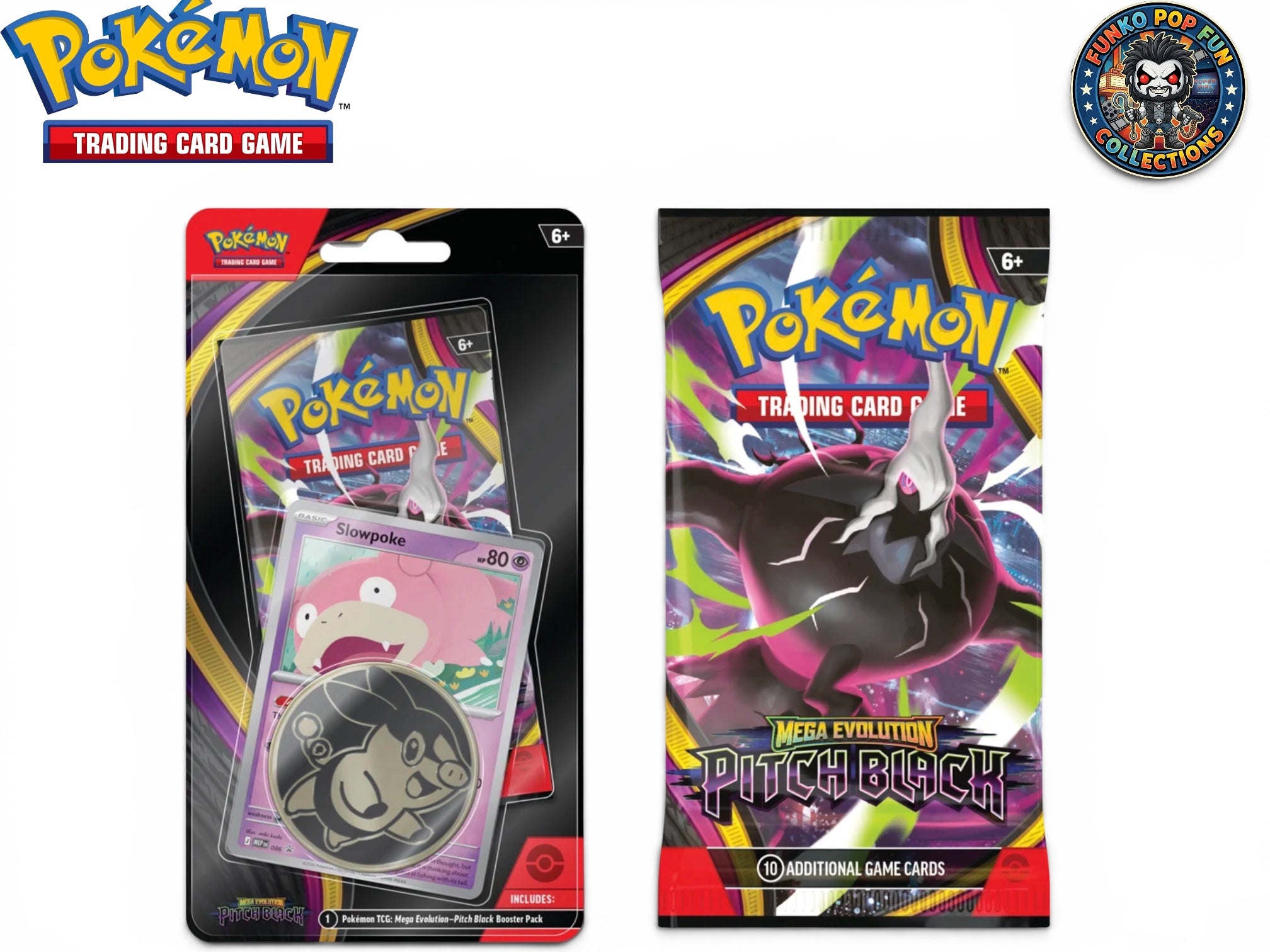 Pokemon Mega Evolution Pitch Black Checklane Blister Slowpoke.