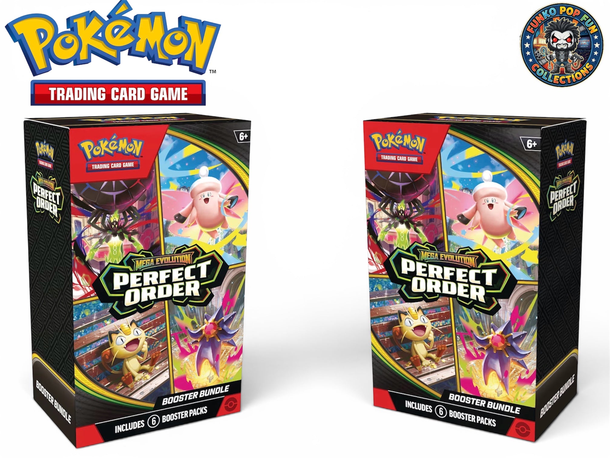 Pokémon TCG: Mega Evolution—Perfect Order Booster Bundle 6 Booster Packs.