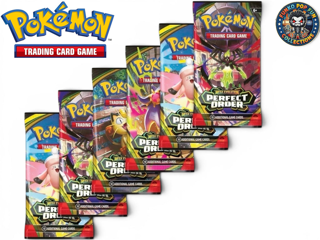 Pokémon TCG: Mega Evolution—Perfect Order Booster Bundle 6 Booster Packs.
