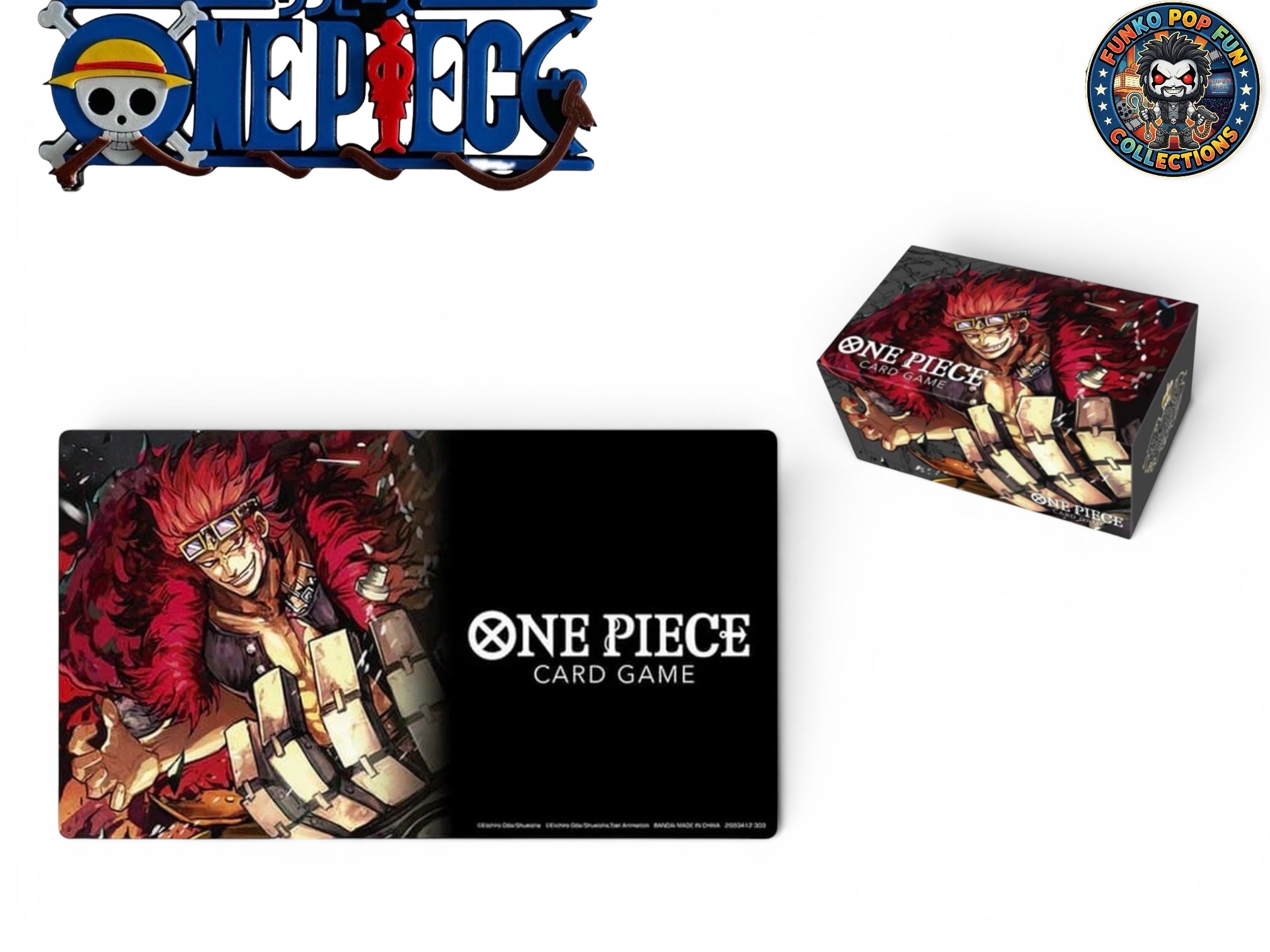 One Piece Card Game: Playmat and Storage Box Set Eustass "Captain" Kid.