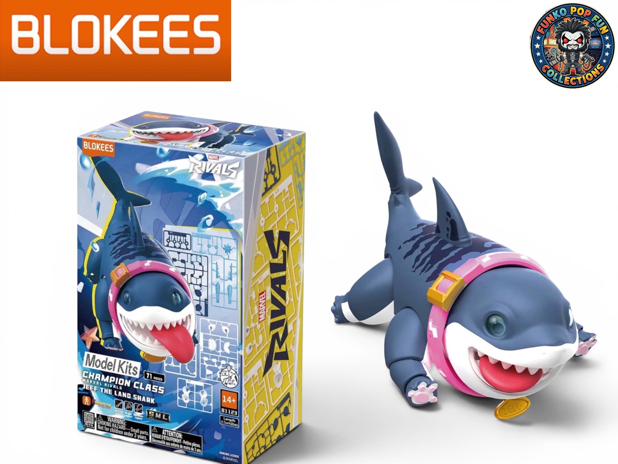 Blokees Marvel Rivals Champion Class Jeff the Land Shark.
