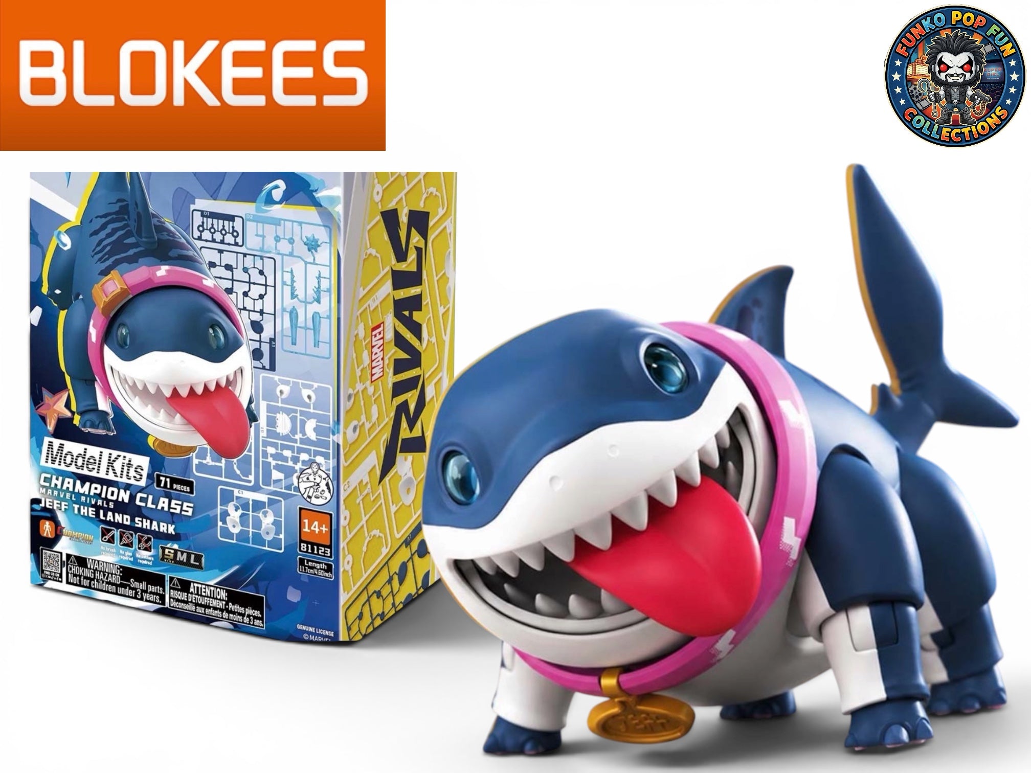 Blokees Marvel Rivals Champion Class Jeff the Land Shark.