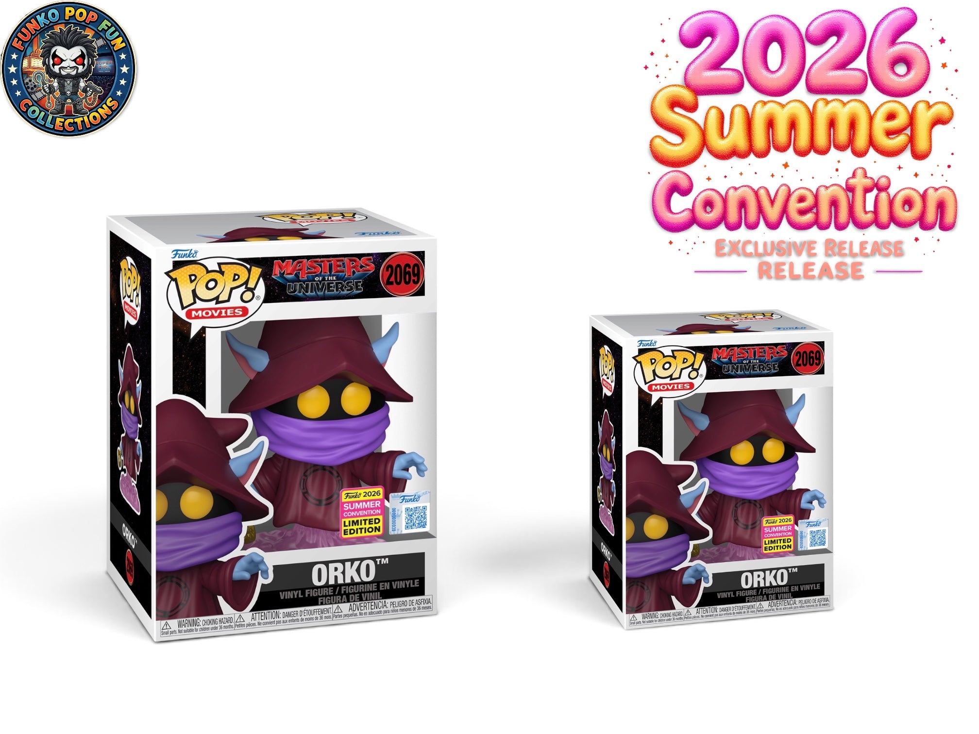 Funko Pop! Very Exclusive Royal! Masters of The Universe Orko Live Action.