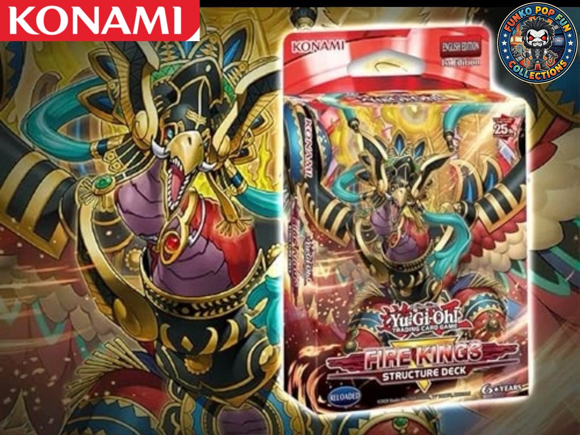 Yu-Gi-Oh! Structure Deck Fire Kings Revamped 48 Cards Deck Building Set.