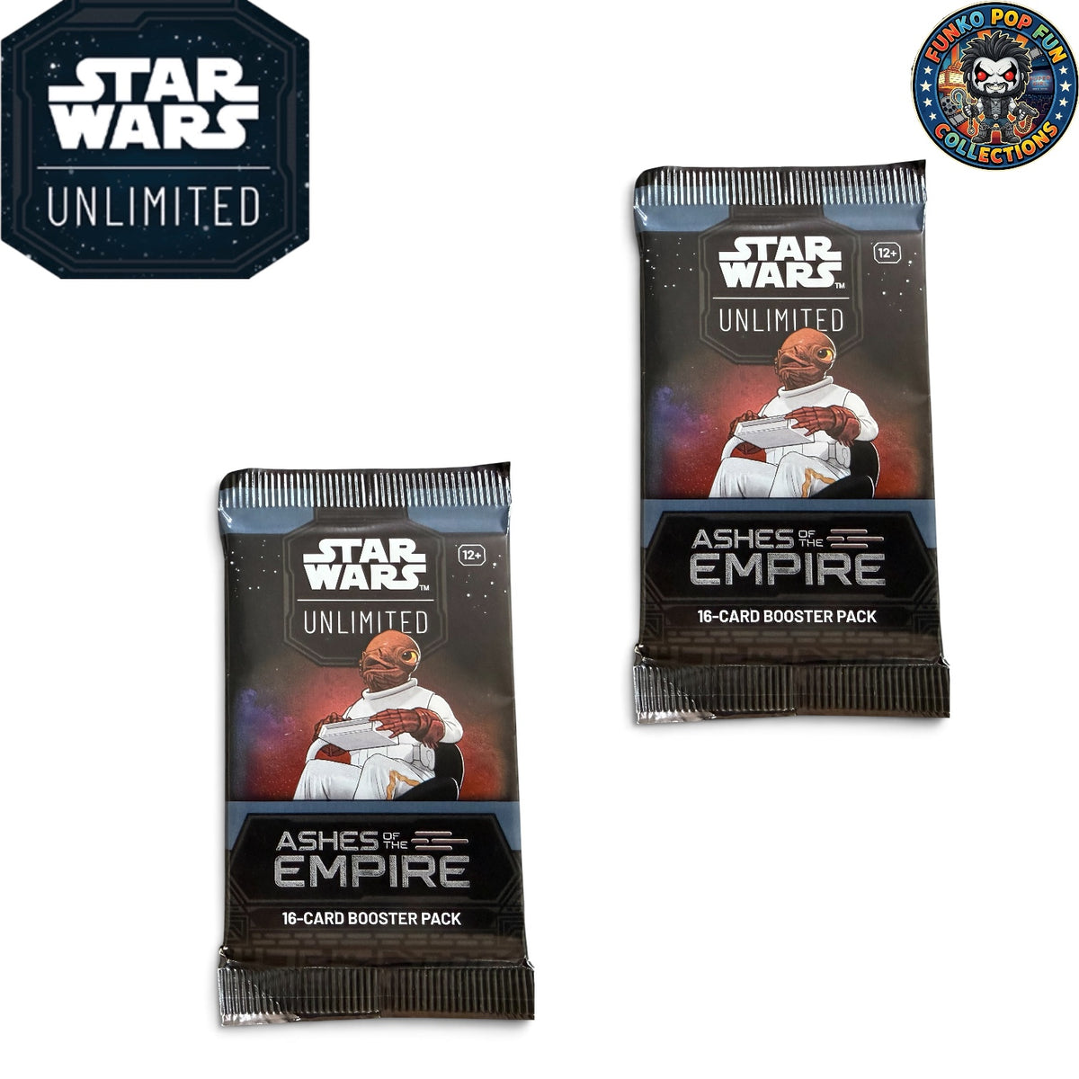2x-Star Wars Unlimited Sleeved Booster pack - Ashes of the Empire.
