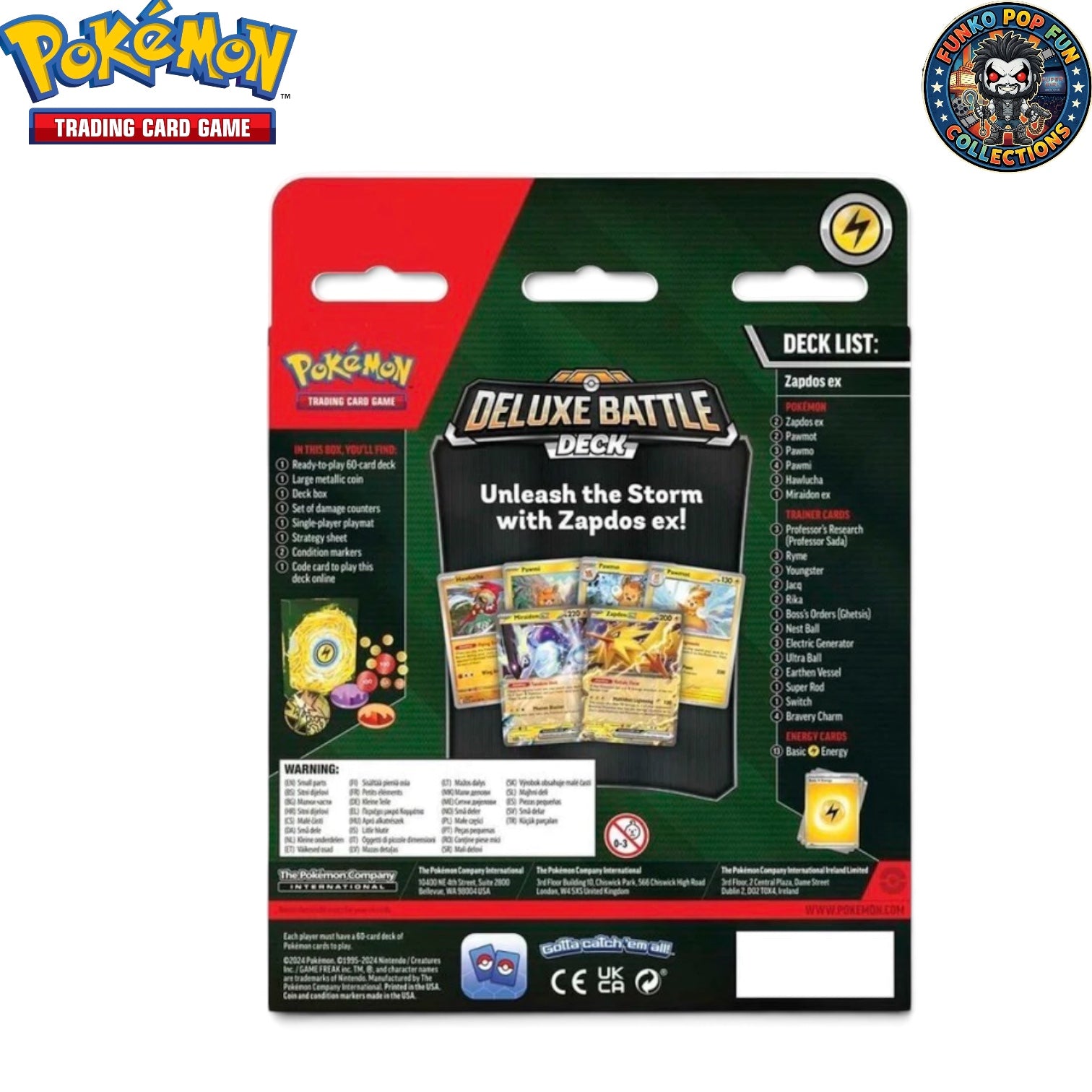 Pokemon TCG: Zapdos EX Deluxe Battle Deck.