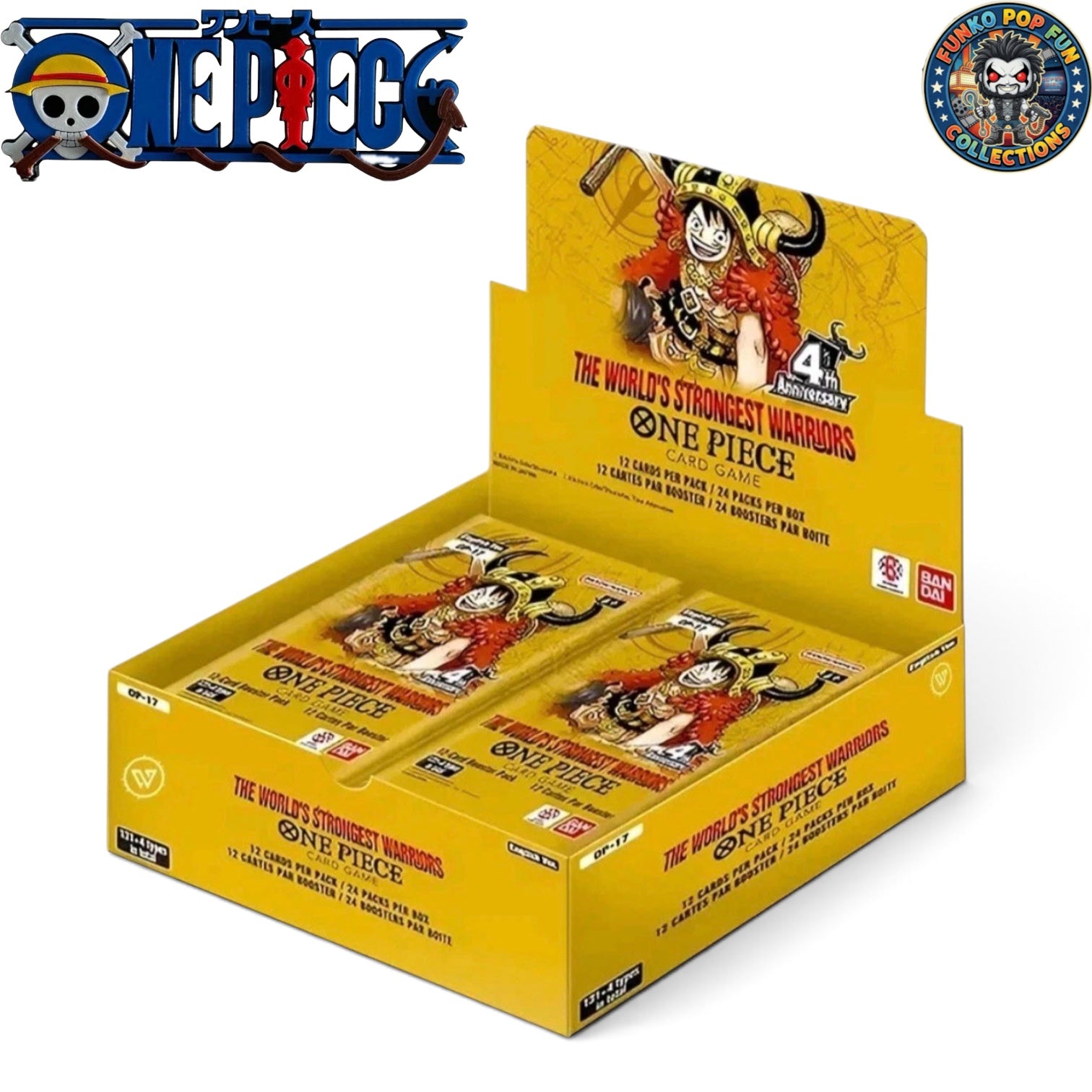 One Piece TCG Booster Box OP17 OP-17 THE WORLD'S STRONGEST WARRIORS 24PKT 288 Cards.