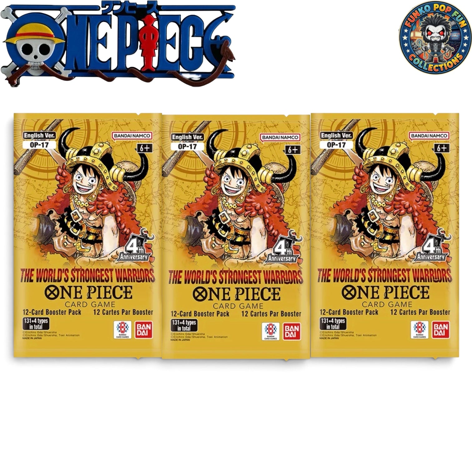 One Piece TCG Booster Box OP17 OP-17 THE WORLD'S STRONGEST WARRIORS 24PKT 288 Cards.