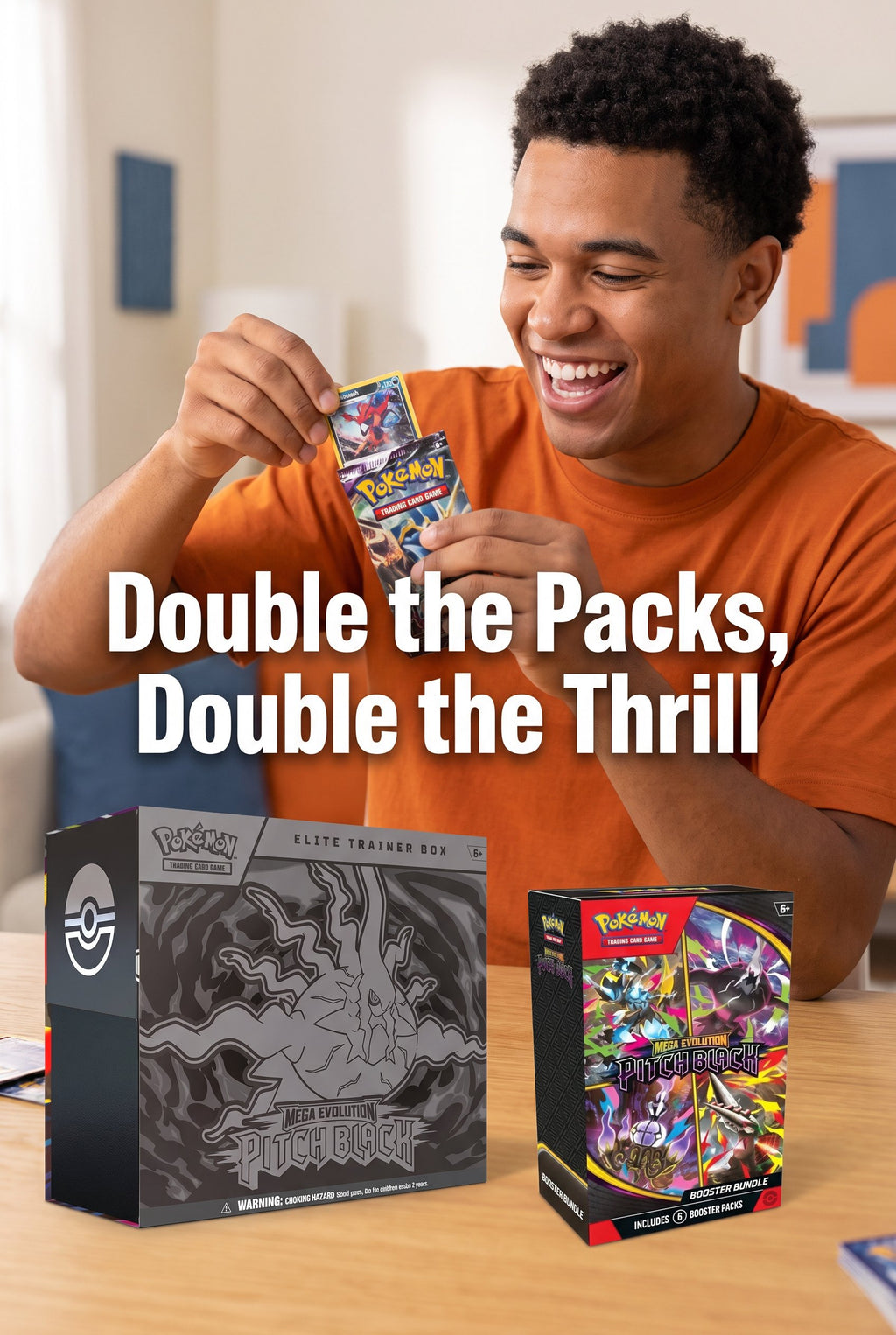 Pokemon TCG: Mega Evolution Pitch Black Elite Trainer Box × 1 & 1 Mega Evolution Pitch Black Booster Bundle