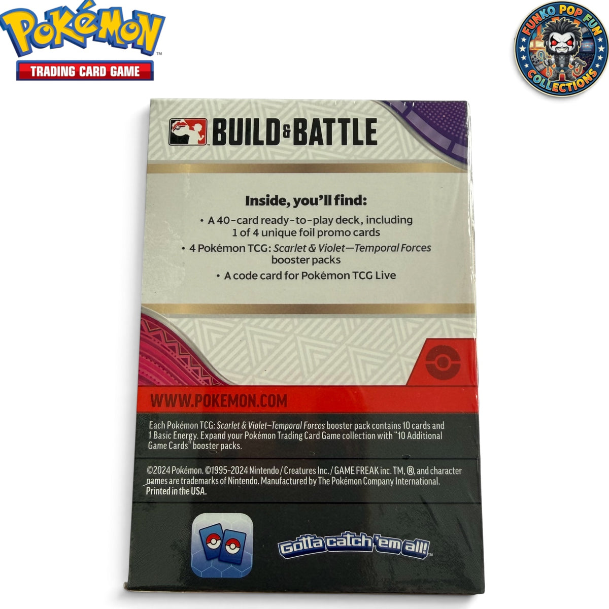 Pokémon TCG Temporal Forces Build & Battle Kit 40-Cards Deck + 4 Booster Packs.