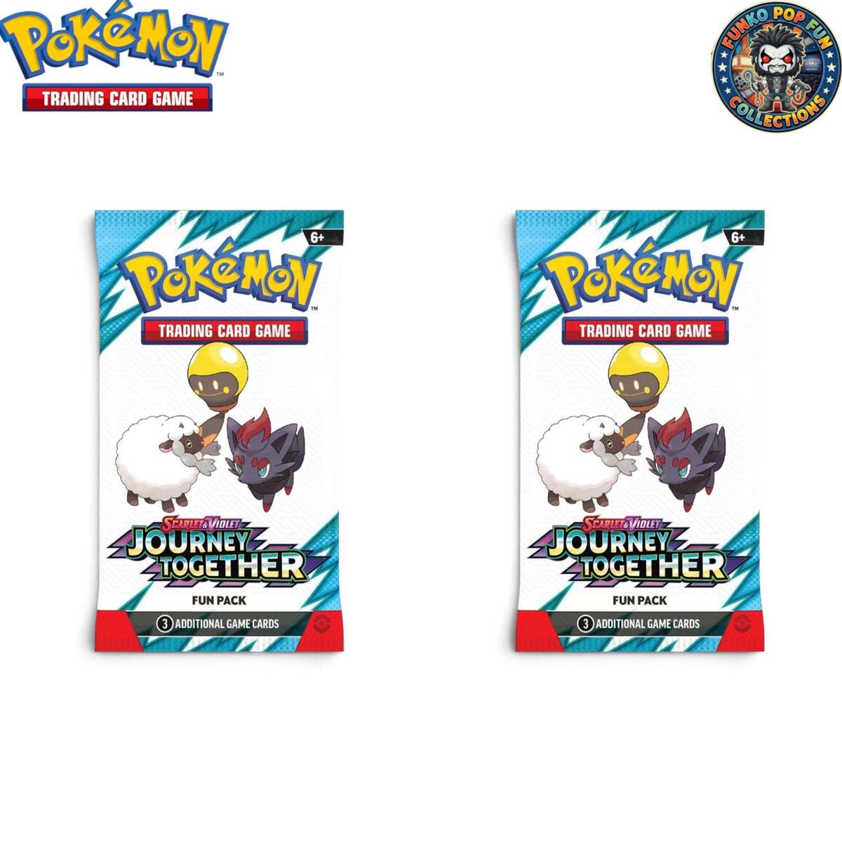 Pokémon TCG Scarlet & Violet Journey Together Rare Booster Pack X2 New & Sealed.