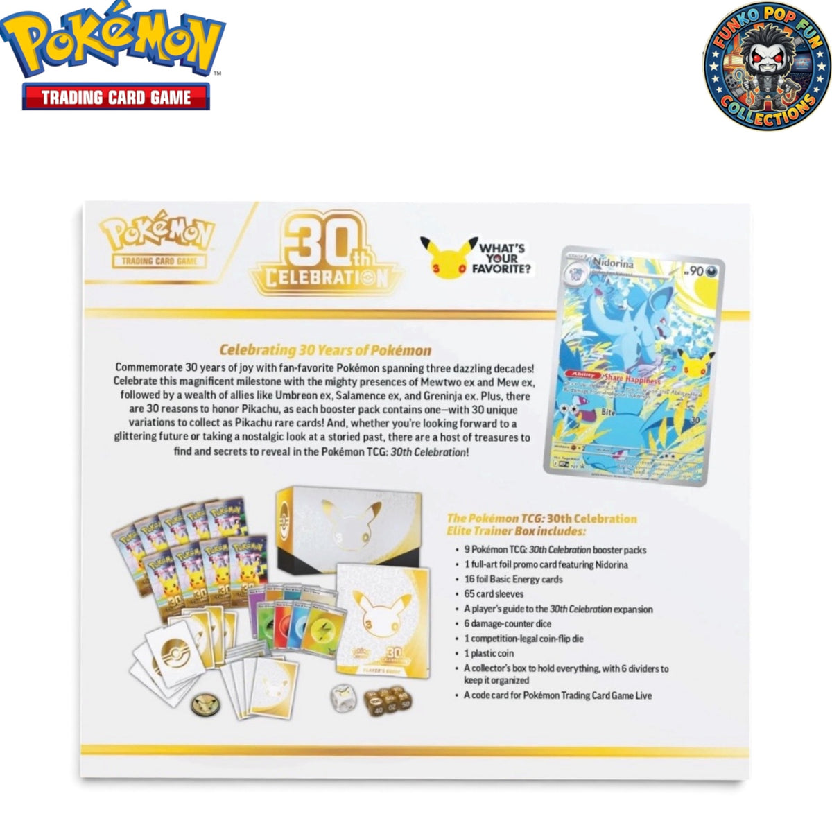 Pokemon 30th Celebration Elite Trainer Box New Sealed In Stock Now.