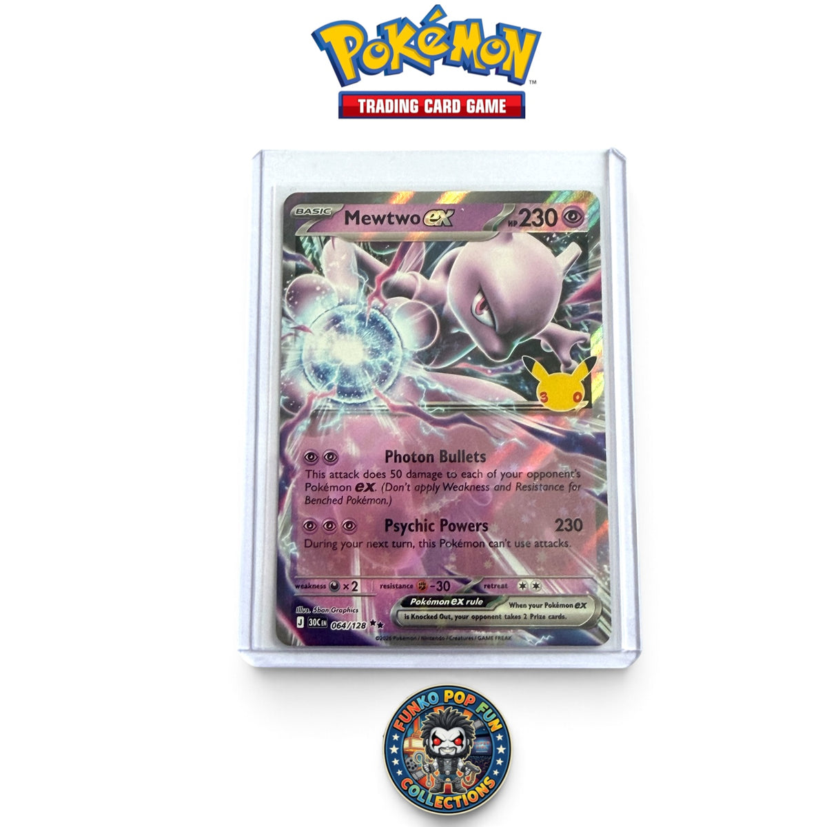 Pokemon 30th Celebrations Anniversary 30C 064/128 Mewtwo ex DR.