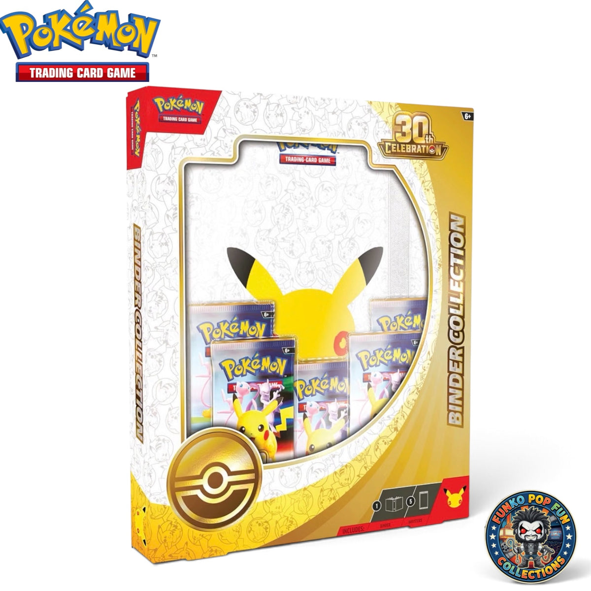 Pokemon TCG 30th Celebration Anniversary Binder Collection + 5 Booster Packs Brand New Sealed.