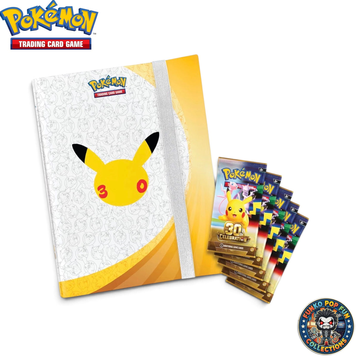Pokemon TCG 30th Celebration Anniversary Binder Collection + 5 Booster Packs Brand New Sealed.