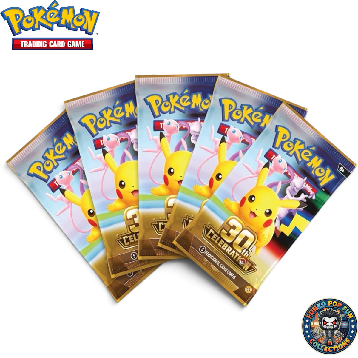 Pokemon TCG 30th Celebration Anniversary Binder Collection + 5 Booster Packs Brand New Sealed.