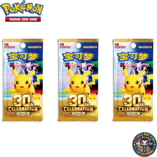 Pokémon TCG 30th Celebration 1 X Chinese Booster Pack X 6 Cards Per Pack.