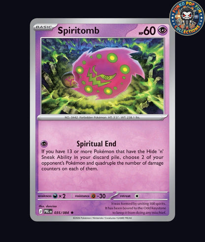 Pokémon Single Card Spiritomb 035/084 Pitch Black EN NM.